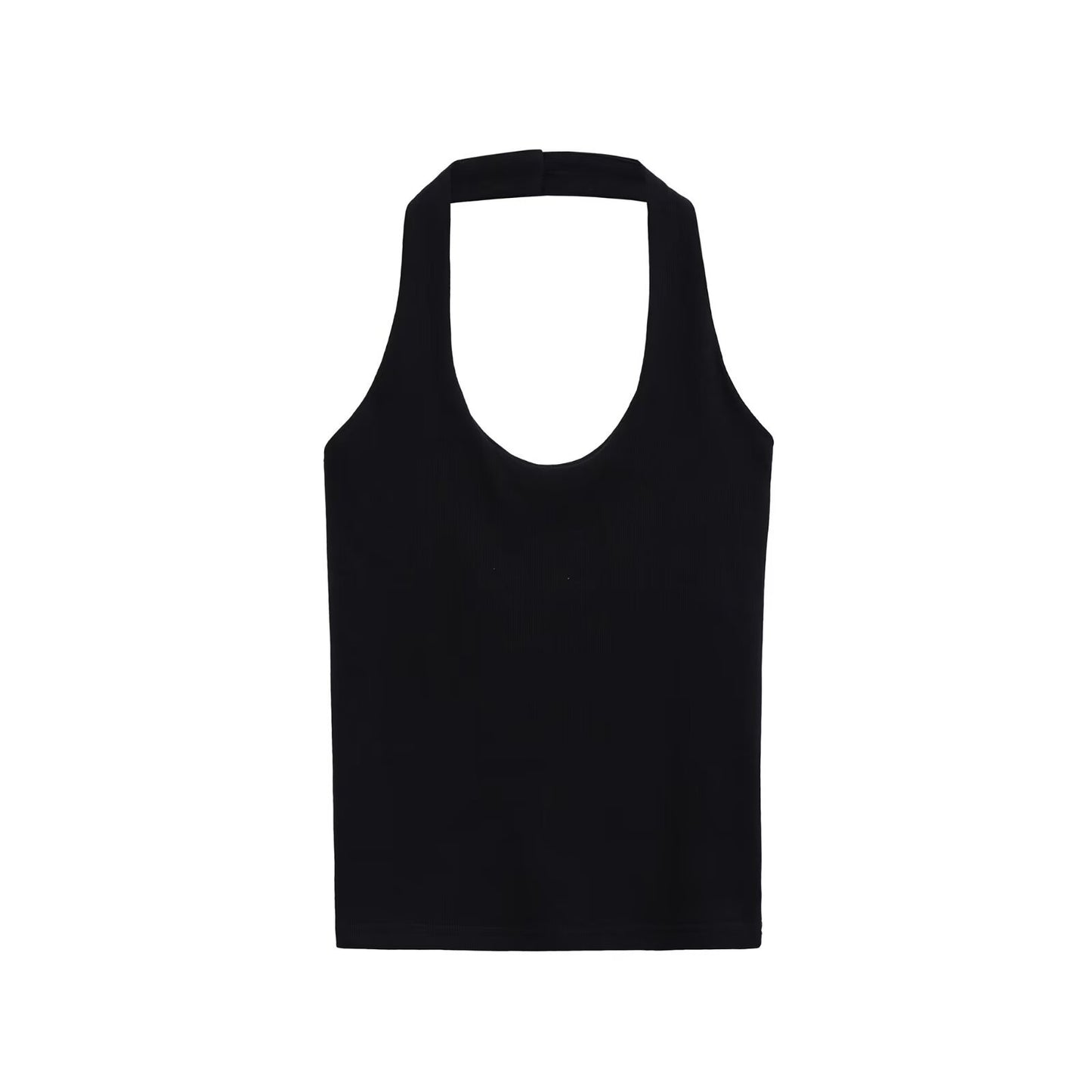 Fashion Hanging Collar Slim Fit Backless All-matching Top by Mirlaine Univers