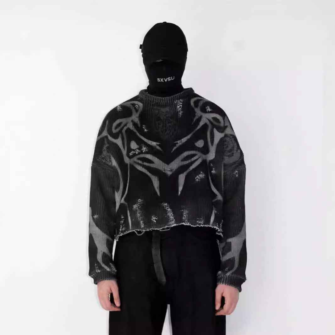 Ripped Street Tide European And American Men's And Women's Sweaters