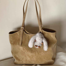 Coffee-Colored Commuter Tote Shoulder Bag With Large Capacity