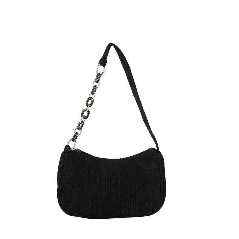 Artistic Fabric Bag Minimalist Casual Corduroy Single-shoulder Bag For Women