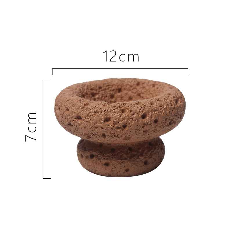 Ins Style No Hole Moon Pattern Cement Mini Flowerpot