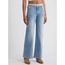 Womens Stylish Lace-trimmed Stretch Denim Jeans by Mirlaine Univers