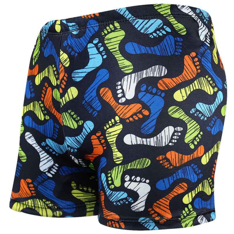 Printed Adult Swimming Trunks Men's Plus Size Boxer Beach Shorts