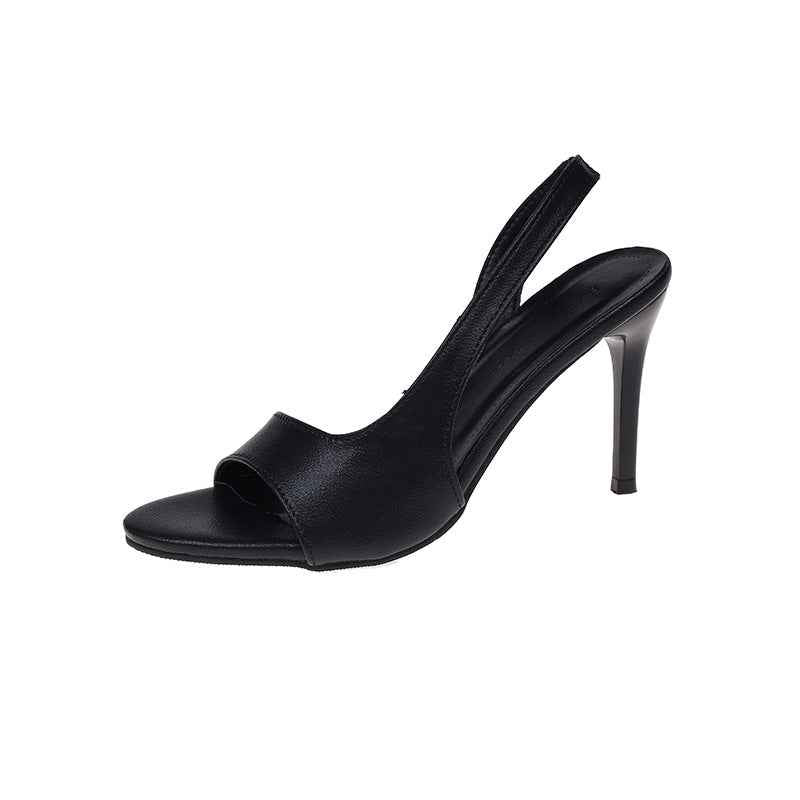 Summer New Style Pointed Toe French Style Plus Size Outer Wear High Heel Sandals For Women