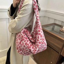 Womens Stylish Plush Wool Casual Large-Capacity Crossbody Bag