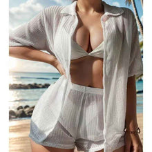 Split Beach Hot Spring Vacation Bikini Boxers Blouse