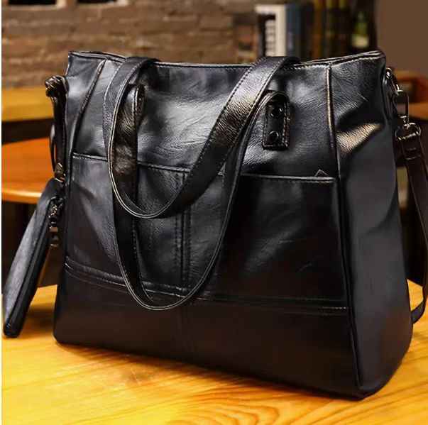 Ensemble de deux sacs à main pour femme, sac à bandoulière en cuir souple