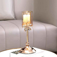 Crystal Petal Glass Candlestick Household Table Decorative Ornaments