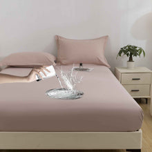 Solid Color Frosted Double Layer Water-proof Mattress Protective Cover Skin-friendly Soft Dustproof Protective Bedding