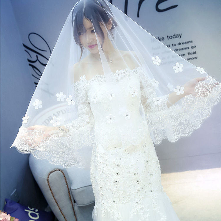 New Style Veil Korean Lace Petal Veil by Mirlaine Univers