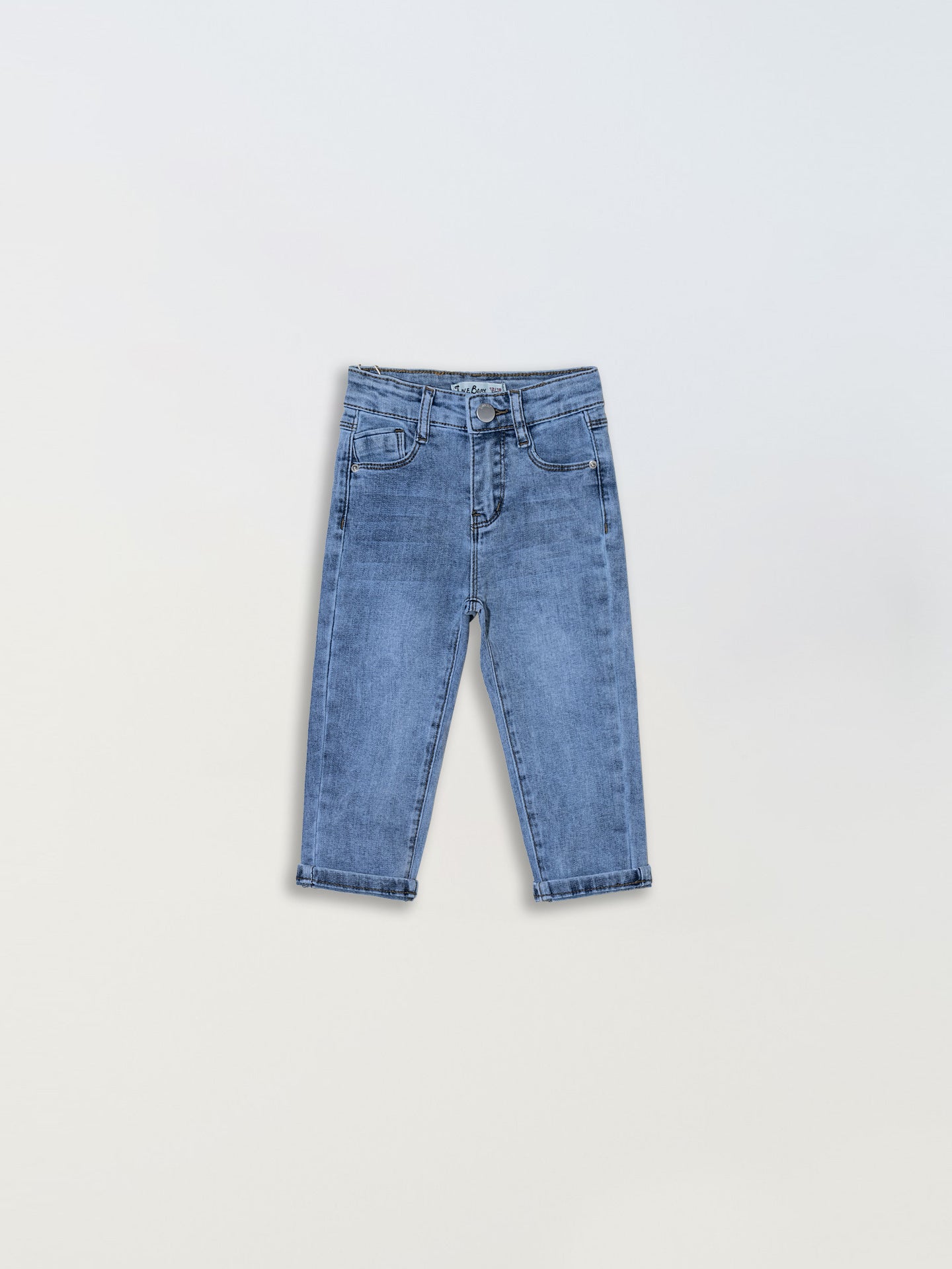 Basic-Style Girls Denim Stretch Trousers by Mirlaine Univers
