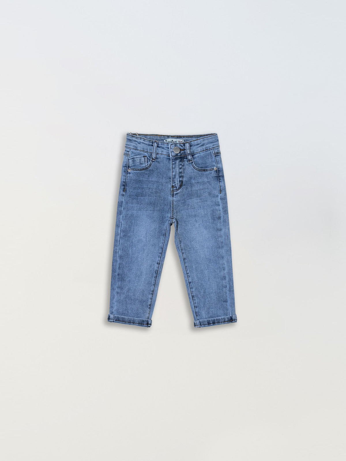 Basic-Style Girls Denim Stretch Trousers by Mirlaine Univers