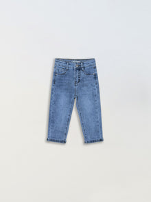 Basic-Style Girls Denim Stretch Trousers by Mirlaine Univers