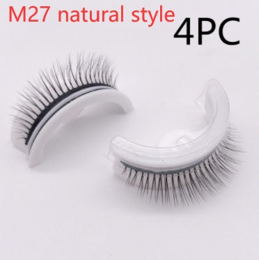Reusable 3D Mink Lashes Natural False Eyelashes Self Adhesive Fake Glue Free Makeup Eyelash Extension Silk by Mirlaine Univers