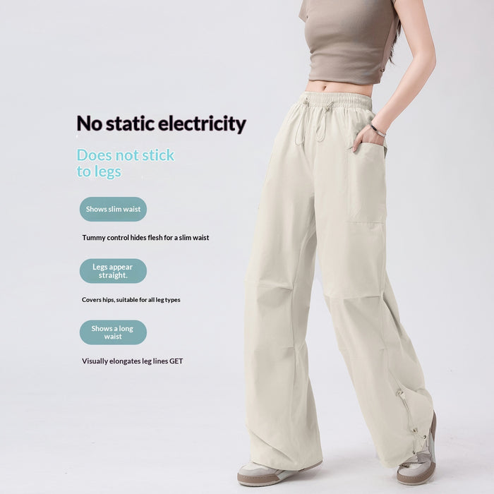 Waterproof Quick-drying Breathable And Drapey Wide-leg Workwear Pants For Women