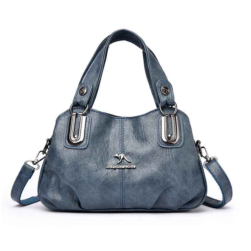 European And American-style Handbag Made From Soft Leather