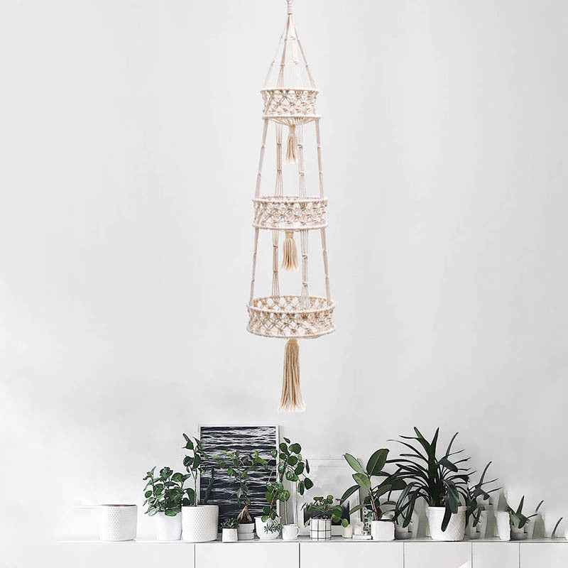 Three-tiered Flower Basket Decoration Hanging Basket Fruit Basket
