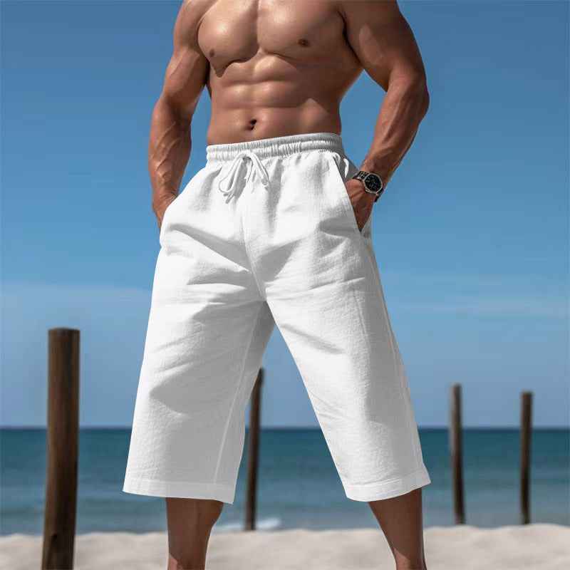 Breathable Capri Pants Mens Fashionable Casual Breathable Shorts