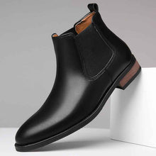 Chelsea Men's High-top Casual Business Wear Pointed Leather Boots