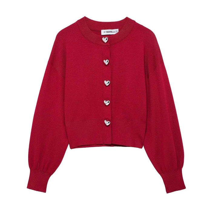 Spring New Arrival Heart Shaped Button Cardigan Coat