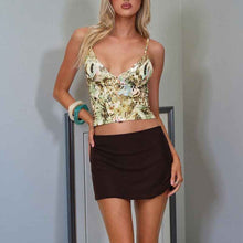 Floral Sequin Print Camisole Womens