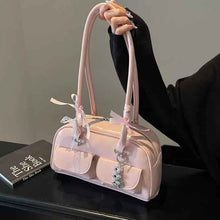 Bow-tie Ribbon Bowling Bag A Stylish High-capacity Shoulder And Tote Bag
