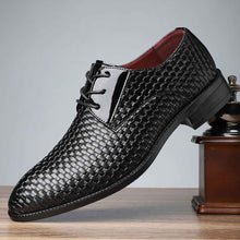 Mens Stylish Formal Pointed-toe Lace-up Leather Shoes