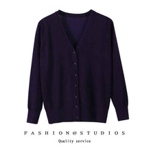 Women's Slim-fit SpringAutumn Plus-size Knitted Cardigan
