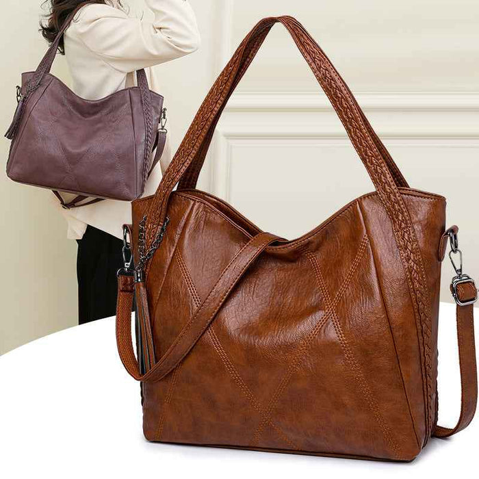 Sac cabas femme en cuir souple grande capacité, décontracté, minimaliste et polyvalent