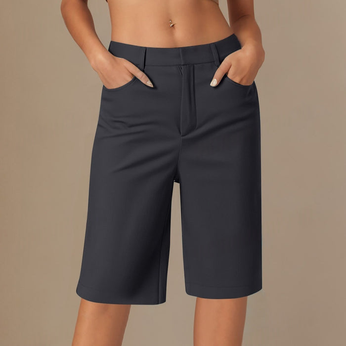 Pantalon de costume droit et fluide pour femme, coupe ajustée style coréen