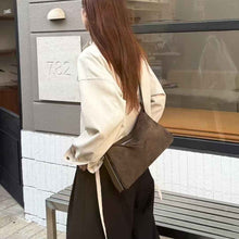 Genuine Leather Pillow Bag Frosted Cowhide Shoulder Bag