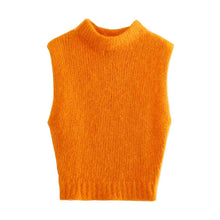 Crewneck Knit Tank Top Sleeveless Pullover