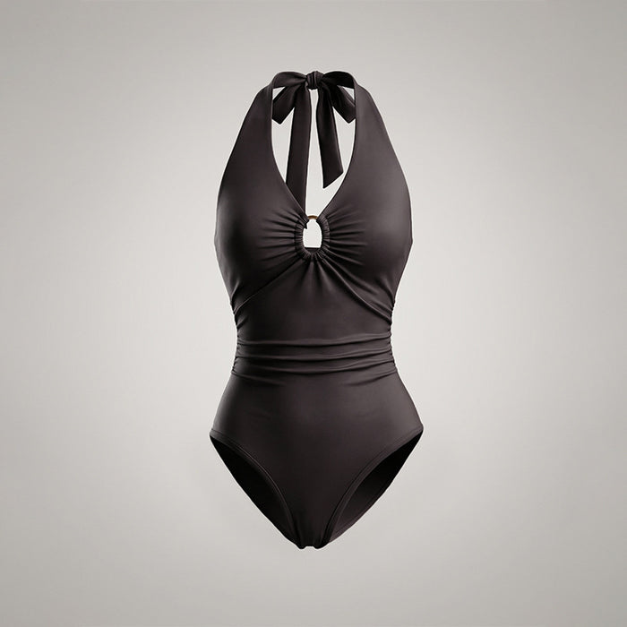 Body sexy pour femme à col en V profond, sans manches, coupe ajustée et dos nu