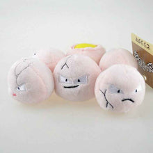 Six plush dolls with conjoined eggs