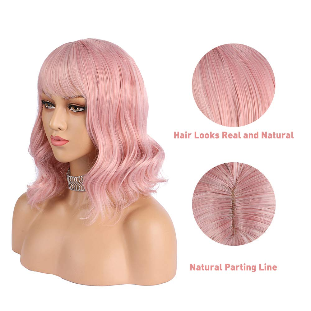 Pink Qi Liu Haizhong Long Curly Hair by Mirlaine Univers