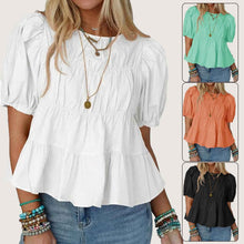 Summer Puff-sleeve Doll Shirt Short Sleeves