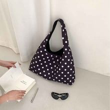 New Round Polka-dot Underarm Shoulder Bag Japanese-style Tote Handbag For Women