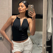 Fashionable Solid-Color Low-Cut Plunging Neckline Metal Halter Bodycon Tank Top by Mirlaine Univers Fashionable Solid-Color Low-Cut Plunging Neckline Metal Halter Bodycon Tank Top Mirlaine Univers fashionable-solid-color-low-cut-plunging-neckline-metal-halter-bodycon-tank-top 0 Fashionable Solid-Color Low-Cut Plunging Neckline Metal Halter Bodycon Tank Top Mirlaine Univers Fashionable Solid-Color Low-Cut Plunging Neckline Metal Halter Bodycon Tank Top