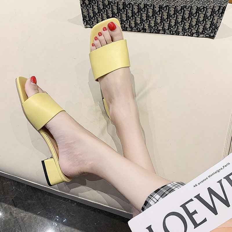 Women thick heel non-slip sandals