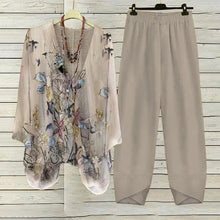 Women's Clothing Digital Printed Round Neck Fashion Sports And Leisure Suit Two-piece Set by Mirlaine Univers