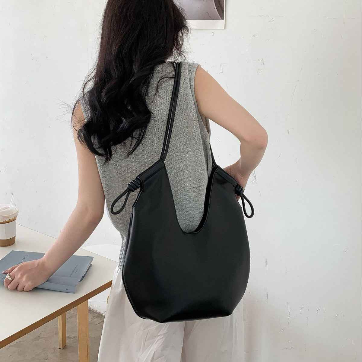 Minimalist Tote Bag Large Capacity Womens New Style Single-shoulder
