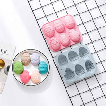 6-piece Silicone Mold For Different Easter Eggs Chocolate Mold