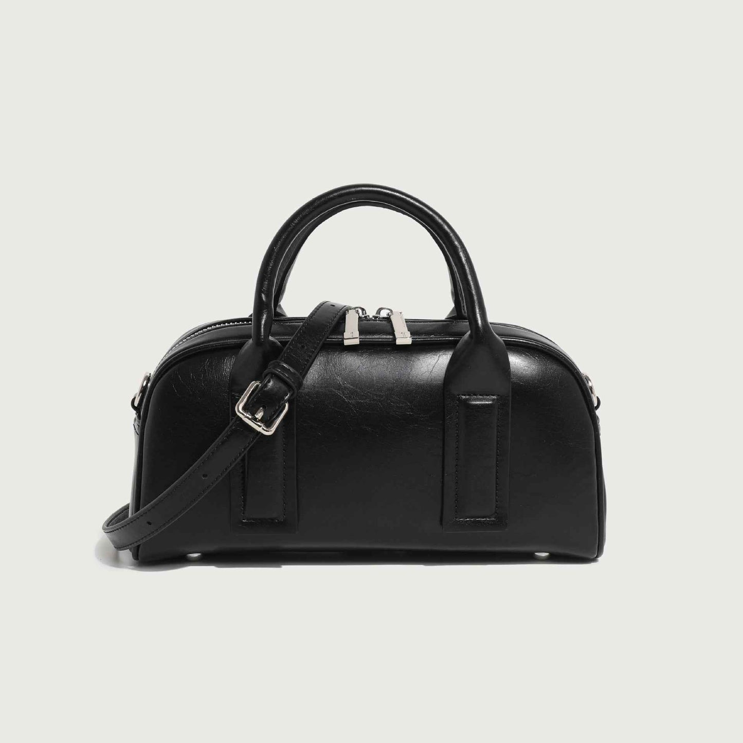 Womens Soft Leather Simple Tote Crossbody Bag With Large Capacity