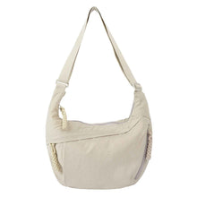 Womens Simple High-Capacity Nylon Crossbody Bag