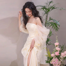 Tube Top Light Wedding Dress Bride Simple Long by Mirlaine Univers