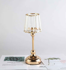 European Crystal Glass Candle Holder, Romantic Wedding, Home, Living Room, Meal