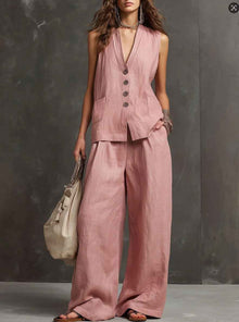 Seasonal Laid-back Linen Suit