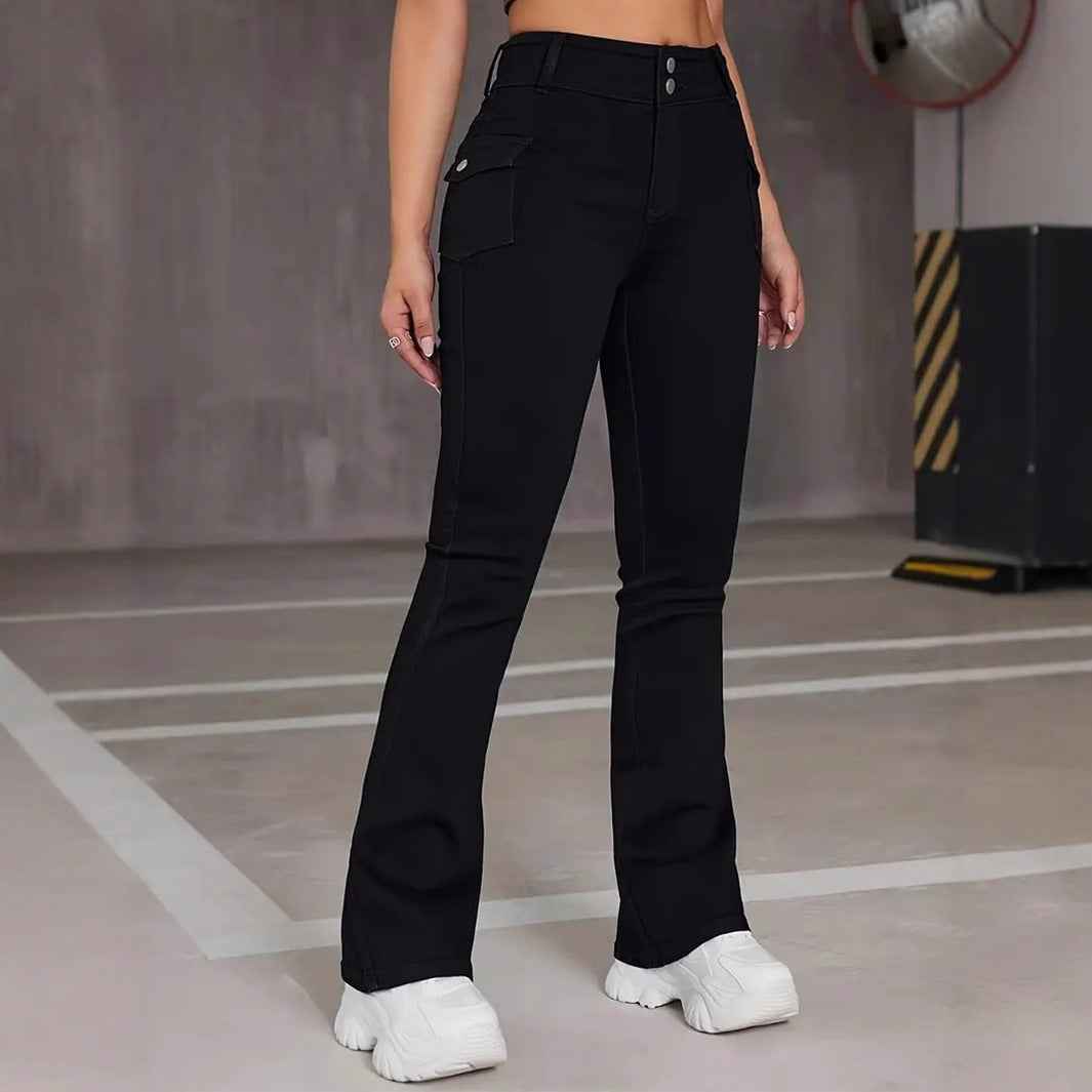 Elastic  Slim-Fit Versatile Womens Jeans