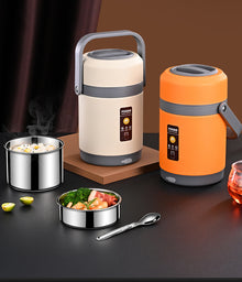 USB Electric Heated Lunch Boxes Stainless Steel Food Warmer Container Thermal Jar for Hot Food Thermal Boxes for Office School