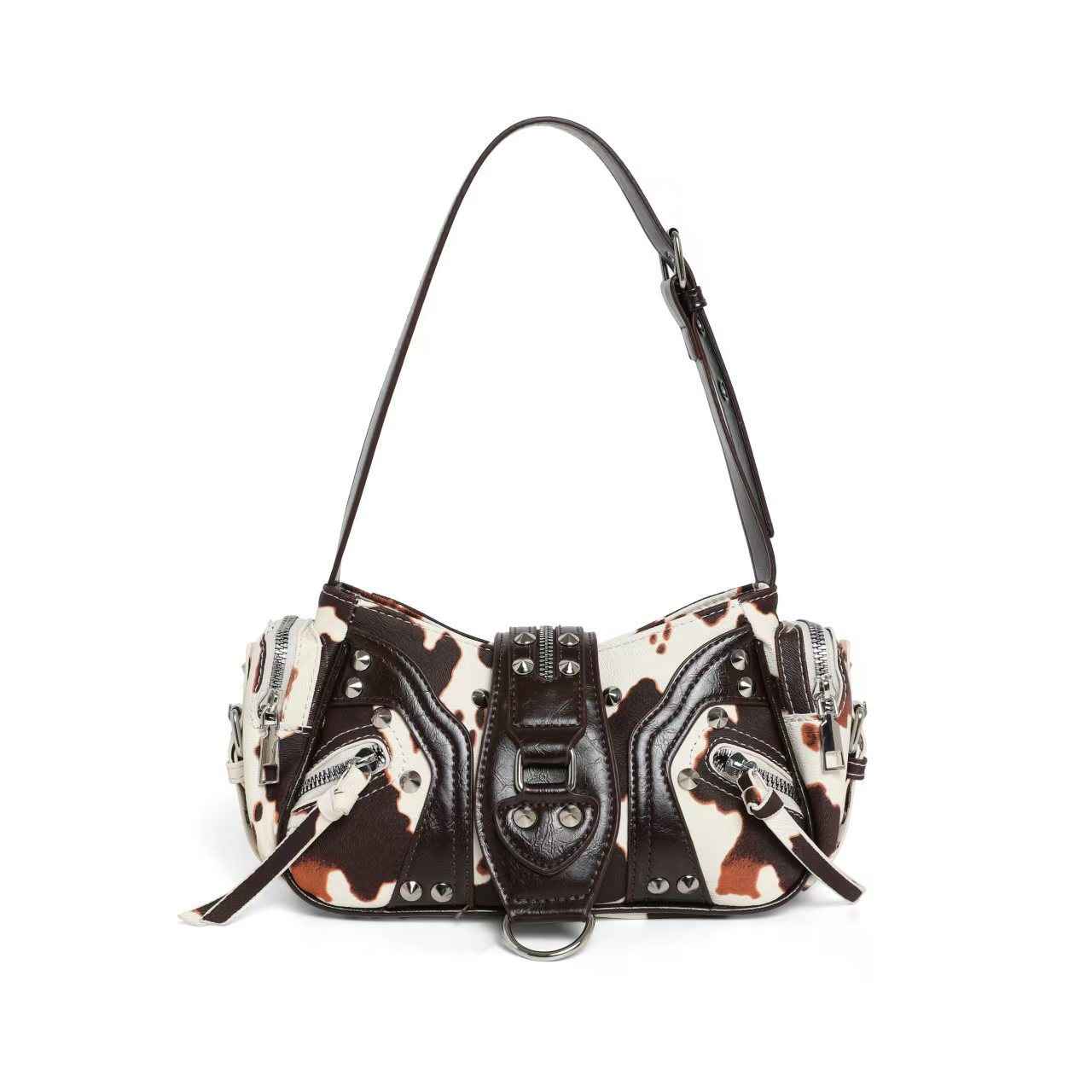 Edgy Y2k-style Single-shoulder Commuter Crossbody Biker Bag